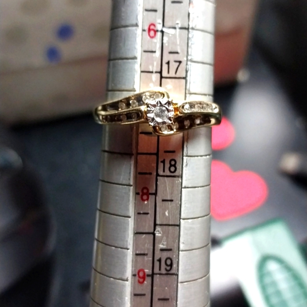10k Diamond Solitaire Promise Ring